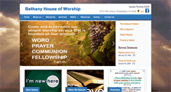 Desktop Screenshot of bethanyhouseofworship.org